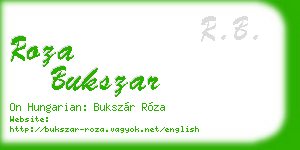 roza bukszar business card